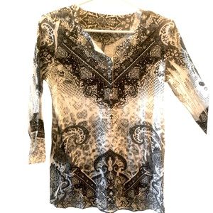 Style & co Rhinstone Y2K style top